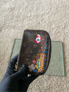 Louis Vuitton Brown Monogram Canvas Colorful Graphic Zip Pouch